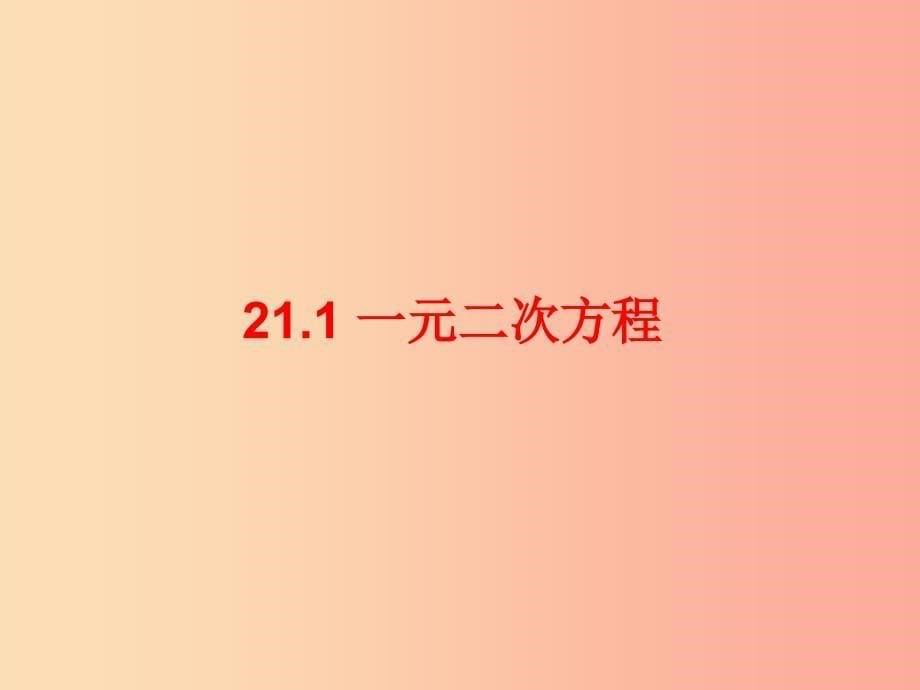 湖南省九年级数学上册 第二十一章 一元二次方程 21.1 一元二次方程课件新人教版_第5页