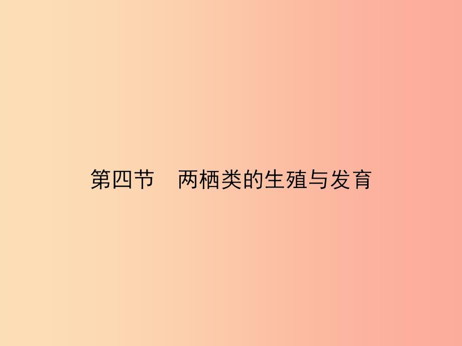 八年级生物下册8.21.4两栖类的生殖与发育习题课件新版苏教版_第1页