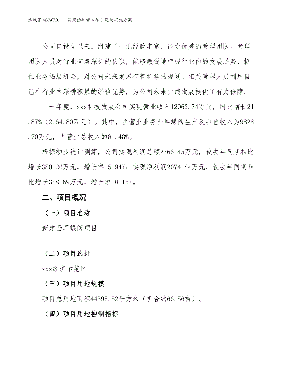 (申报)新建凸耳蝶阀项目建设实施方案.docx_第2页