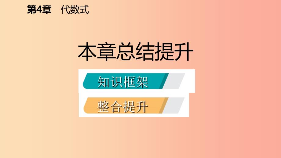 2019年秋七年级数学上册第四章代数式本章总结提升导学课件新版浙教版_第2页