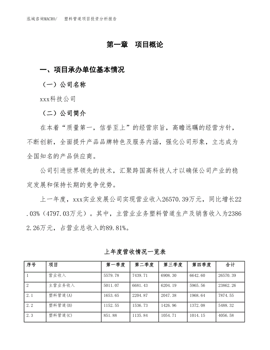 塑料管道项目投资分析报告（总投资21000万元）（81亩）_第2页