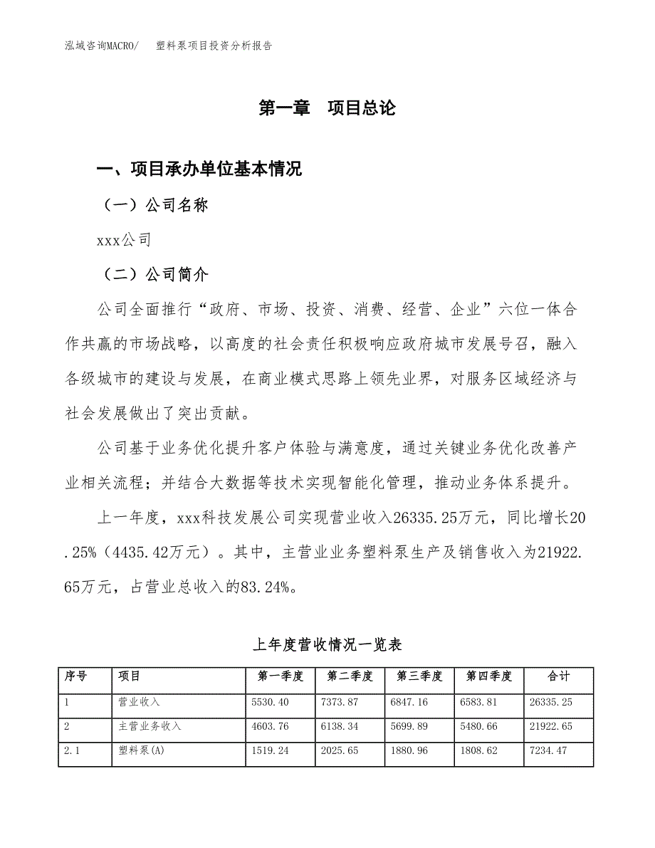 塑料泵项目投资分析报告（总投资19000万元）（69亩）_第2页