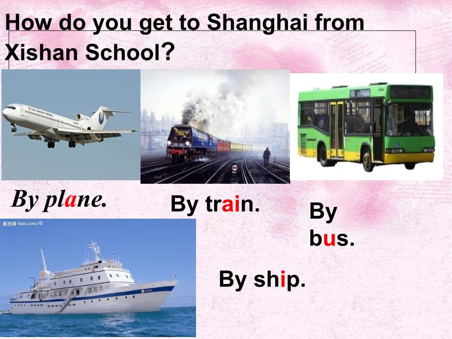 六年级上册英语课件－unit2ways to go to school a lets_第4页