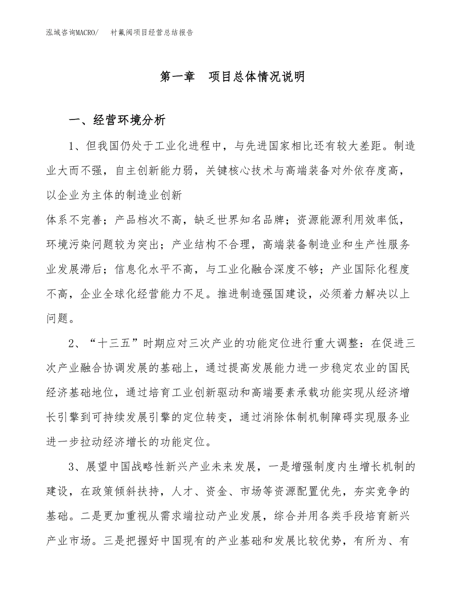 衬氟阀项目经营总结报告范文模板.docx_第2页