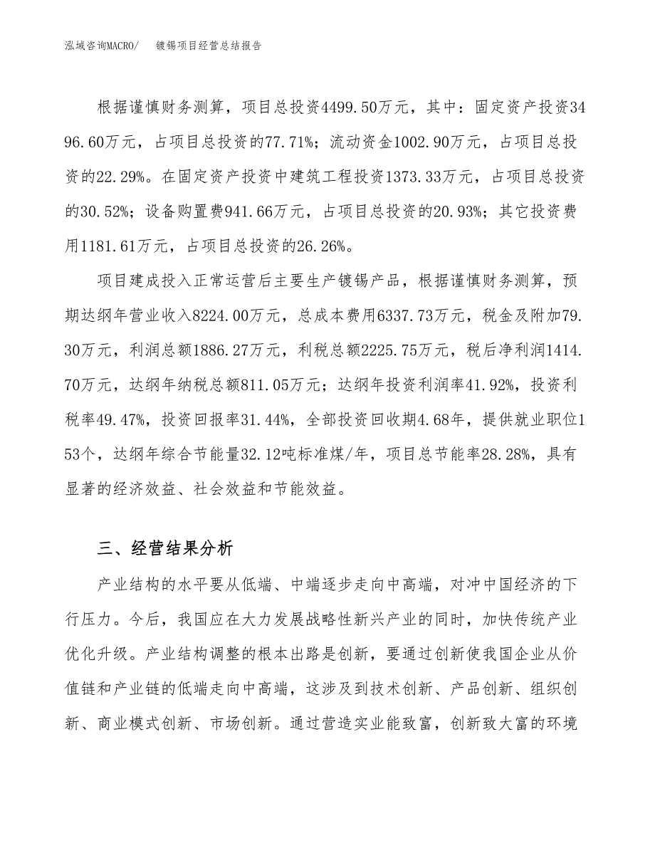 镀锡项目经营总结报告范文模板.docx_第4页