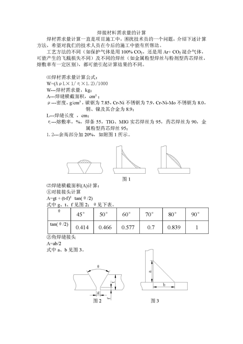 焊材用量计算方法_第1页