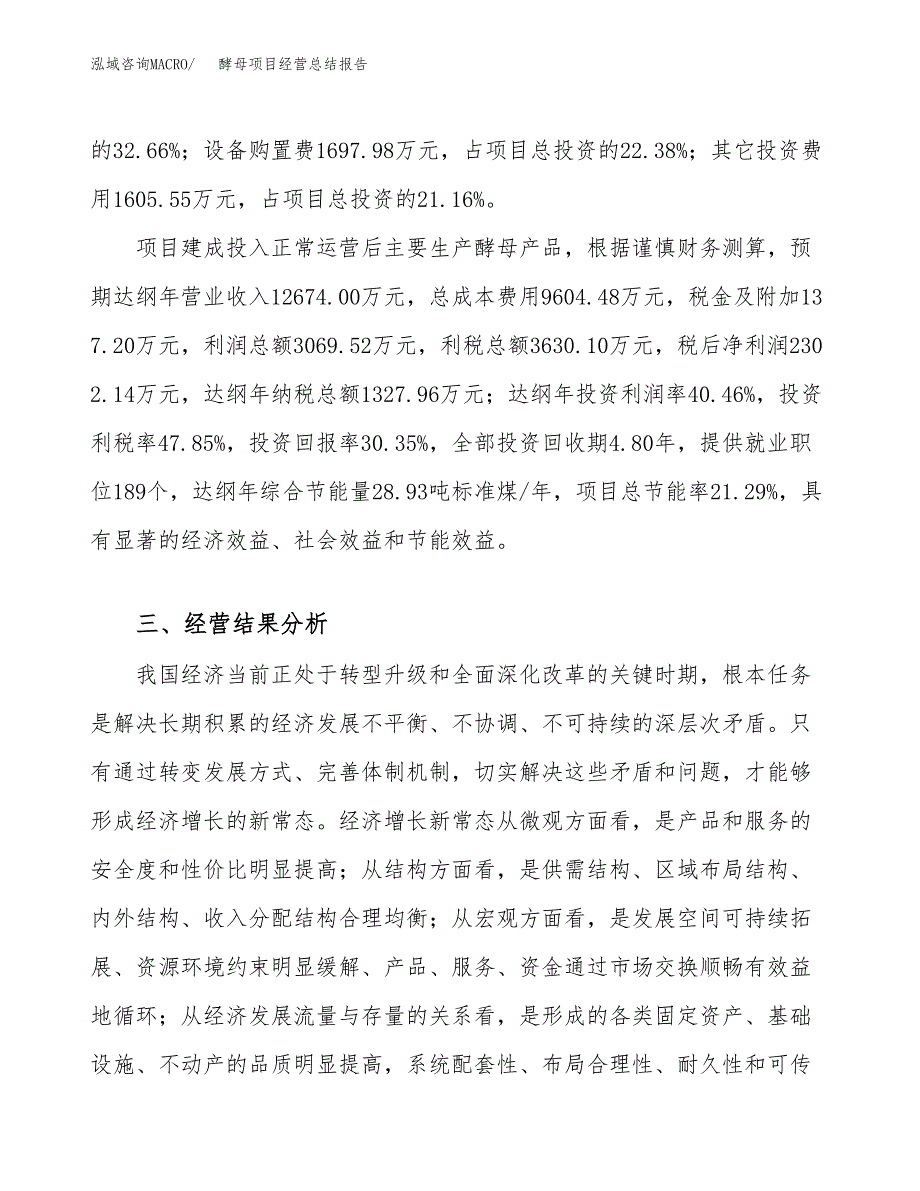 酵母项目经营总结报告范文模板.docx_第4页