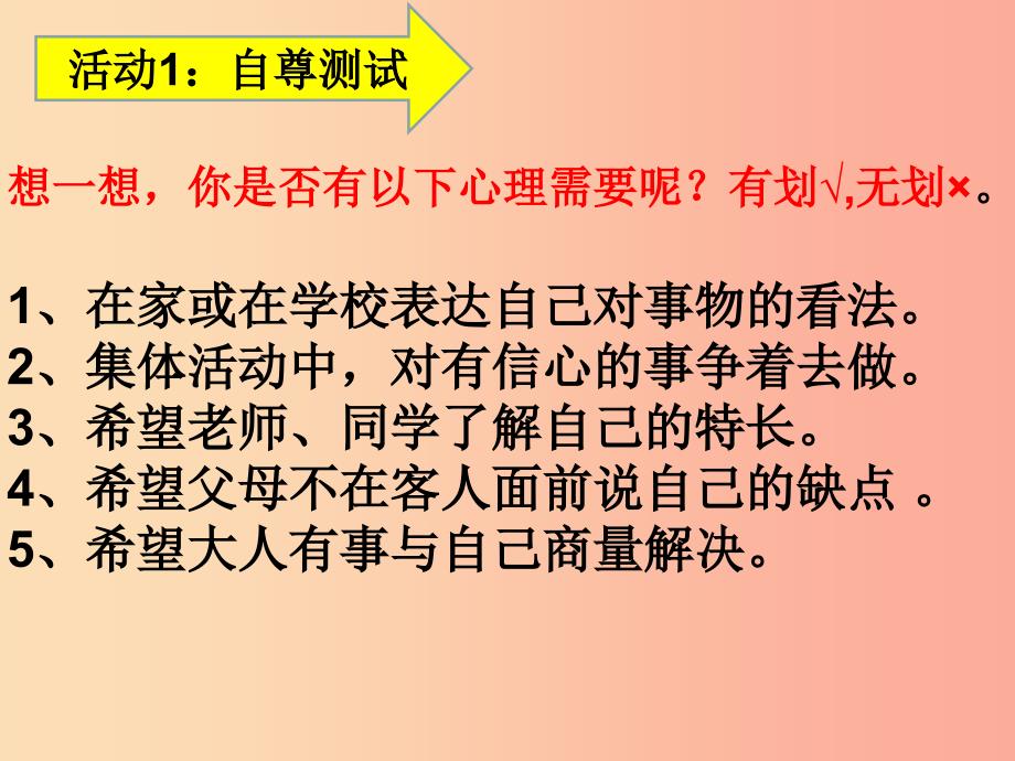 七年级道德与法治上册 第三单元 生活告诉自己我能行 第五课 做自尊自爱的人 第1框 自尊自爱是我的需要_第3页