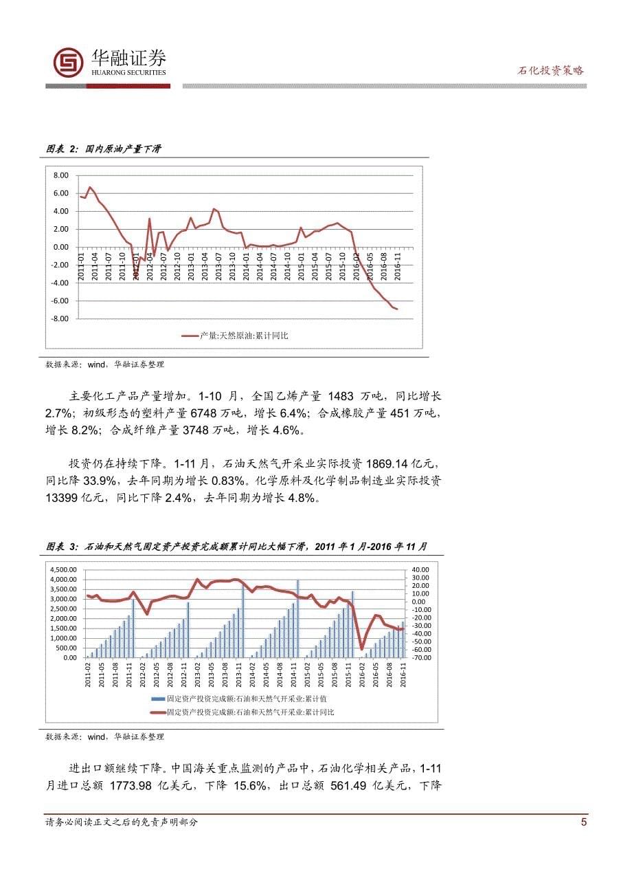 石化行业2017年投资策略：关注油价反弹和行业政策带来投资机会_第5页