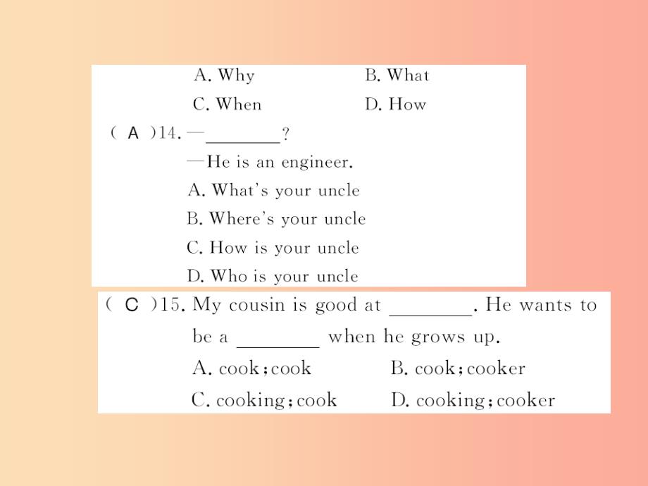 八年级英语上册 unit 6 i’m going to study computer science（第1课时）新人教 新目标版_第4页