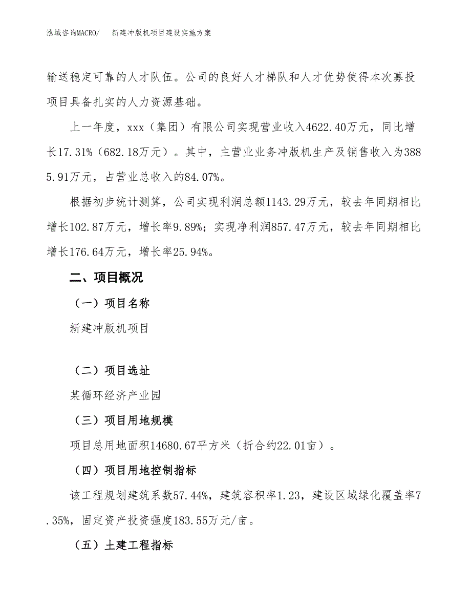 (申报)新建冲版机项目建设实施方案.docx_第2页