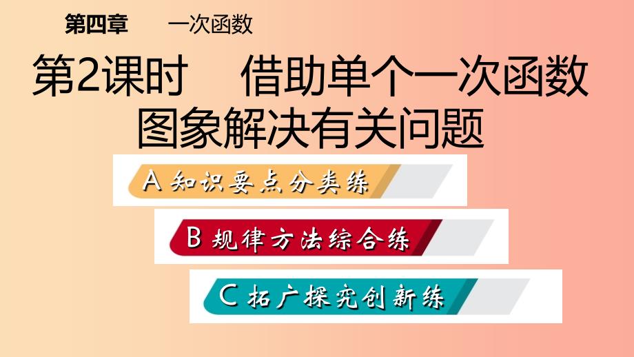 八年级数学上册 第四章 一次函数 4.4 一次函数的应用 2 借助单个一次函数图象解决有关问题同步练习_第2页