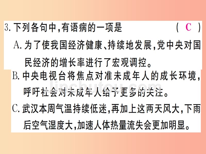 （武汉专版）2019年七年级语文上册 第一单元 3 雨的四季习题课件 新人教版_第4页