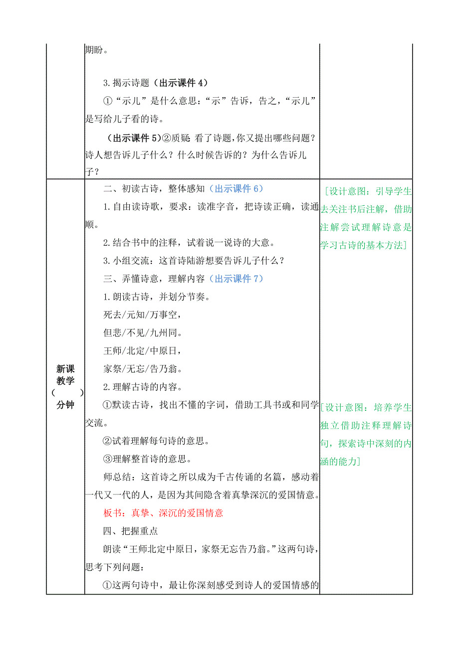 部编版小学语文五年级上册第四单元《12.古诗三首》教案_第2页