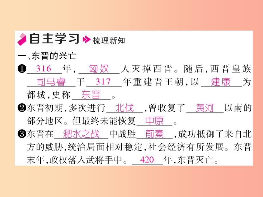 七年级历史上册 第4单元 三国两晋南北朝时期 政权分立与民族交融 第18课 东晋南朝时期江南地区的开发作业_第2页