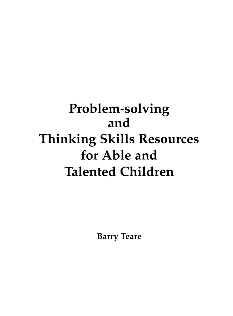 Problem-solving and Thinking Skills Resources for Able and Talented Children 2006_第2页
