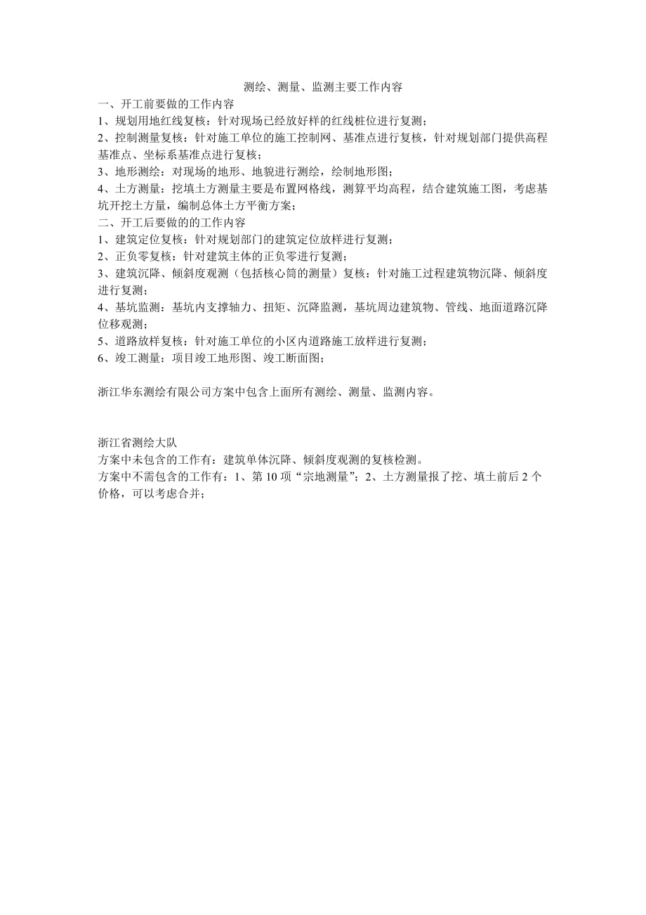 测绘 测量 监测主要工作内容-浙江省测绘大队_第1页