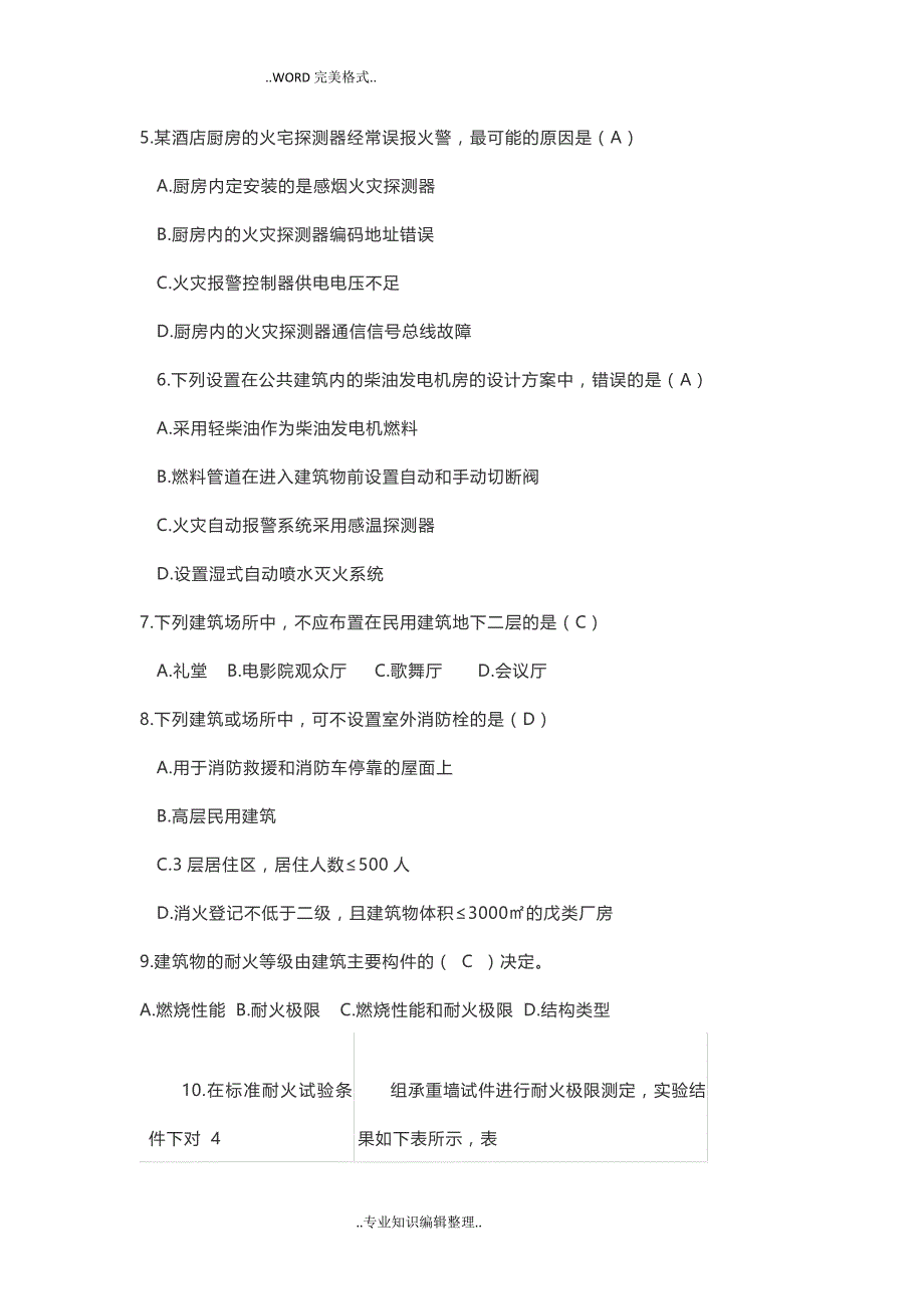 2018一级消防工程师技术实务真题答案与解析资料_第2页