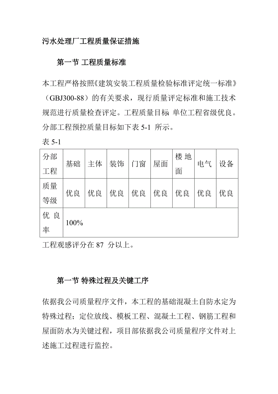 污水处理厂工程质量保证措施_第1页