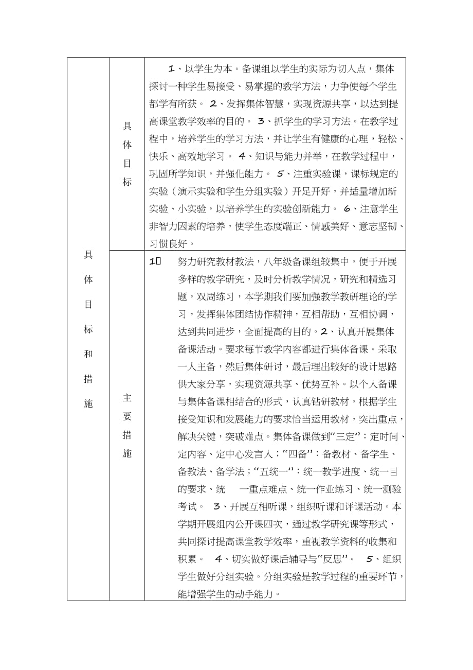 2017年八年级物理备课组工作计划资料_第2页