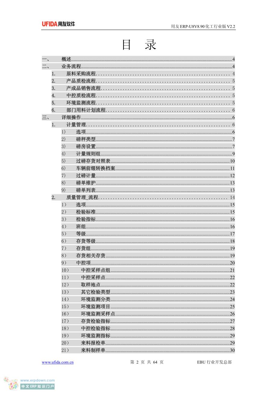 用友ERP-U8V8.90化工行业版V2.2操作手册_第2页