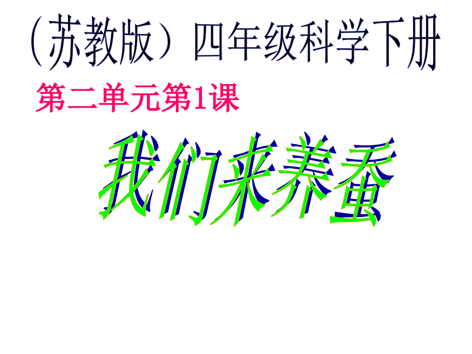 四年级下册科学 ppt课件2.1我们来养蚕苏教版_第1页