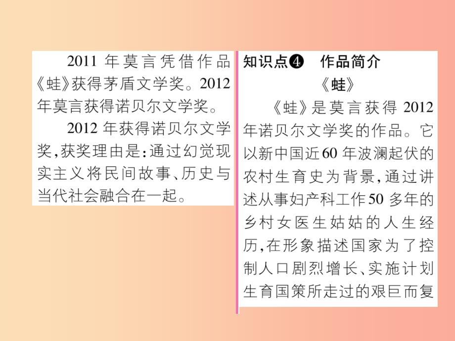 （遵义专版）2019年九年级语文下册 14 讲故事的人课件 语文版_第4页