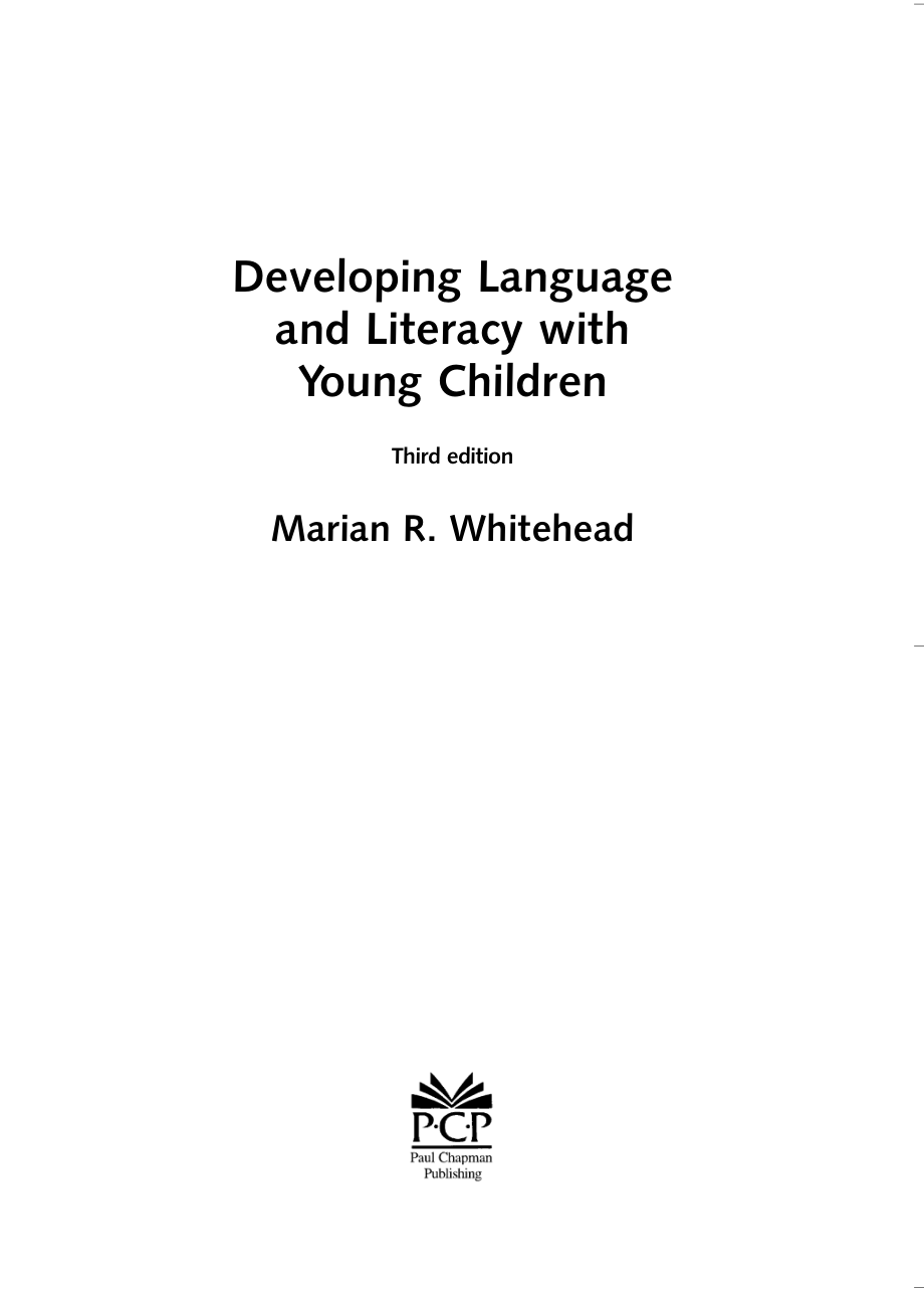 Developing Language and Literacy with Young Children (Zero to Eight Series) 2007_第4页