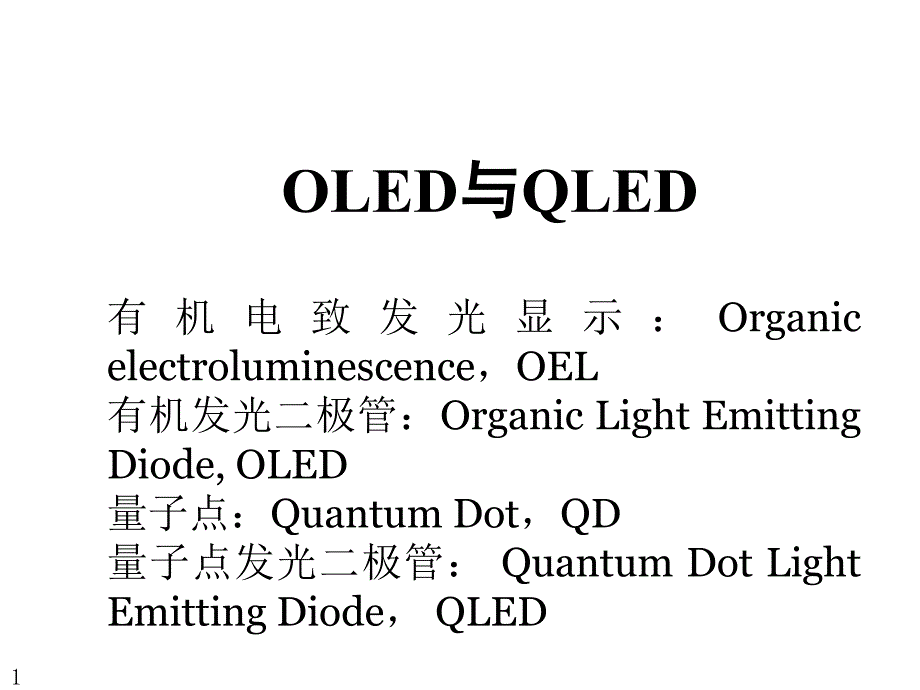 oled有机led显示器 qled量子点显示器_第1页