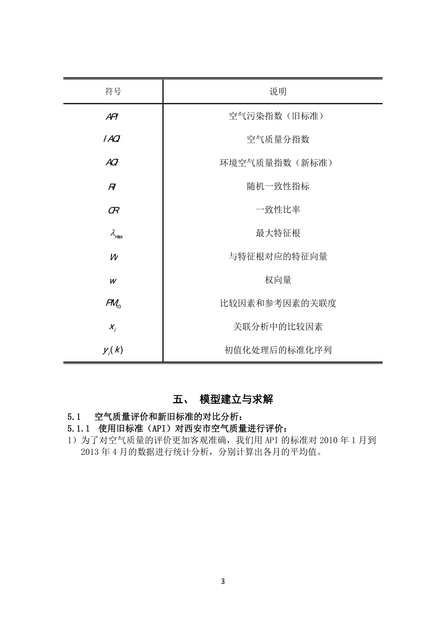 数学建模论文-西安市环境空气质量问题数模论文_第3页