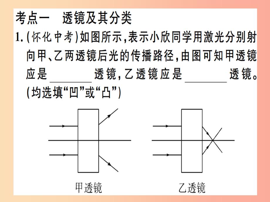 2019春九年级物理全册 复习基础训练 第二单元 光现象 第2讲 透镜及其应用习题课件（新版）沪科版_第1页