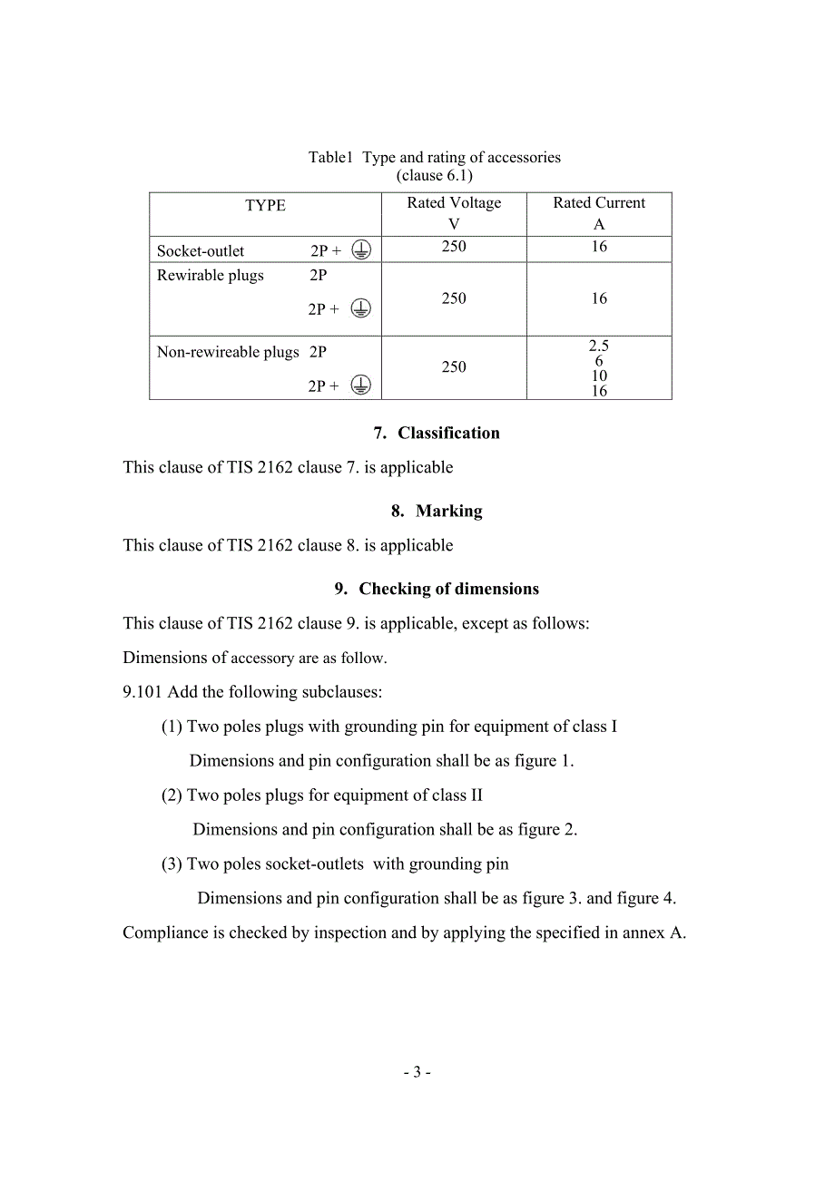 TIS 166-2549 (2006) 泰国插头英文标准（英文版）_第3页