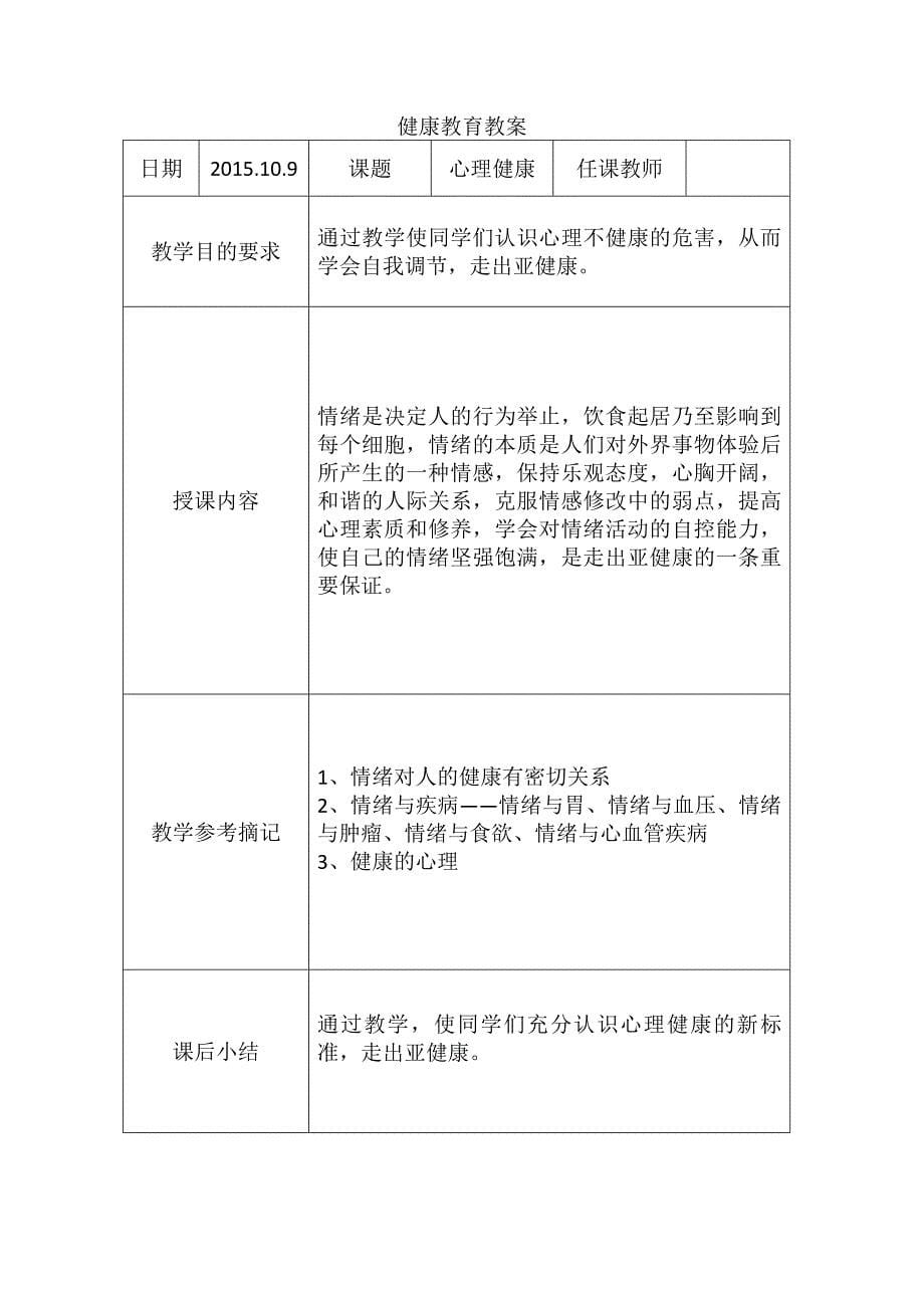 小学健康教育课程资料_第5页