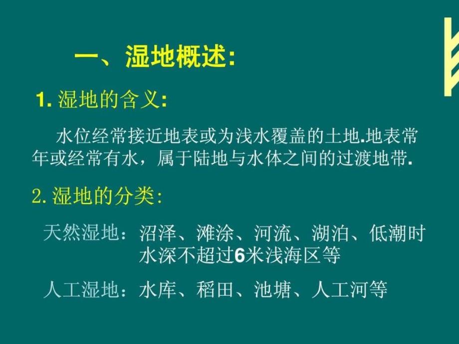 2011高二地理课件22湿地资源的开发与保护_第4页