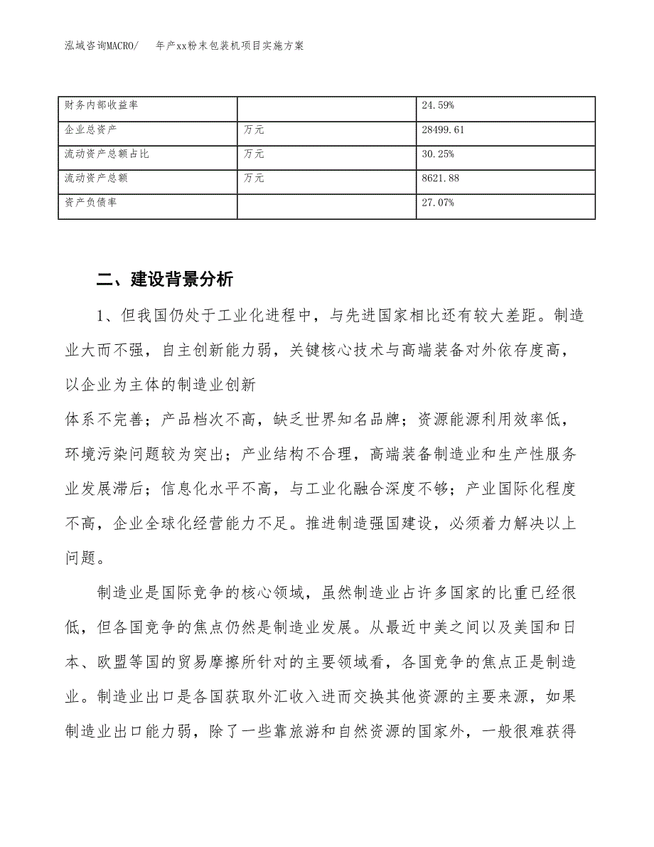 年产xx粉末包装机项目实施方案模板.docx_第3页