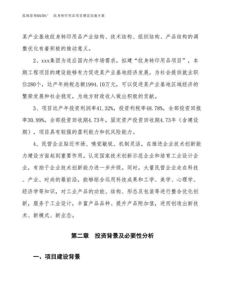 纹身转印用品项目建设实施方案.docx_第5页