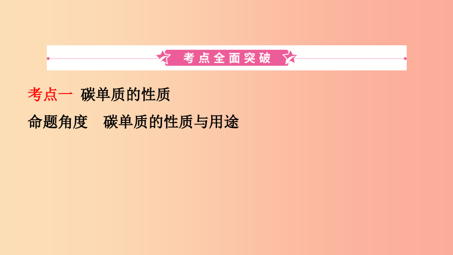 山东省2019年初中化学学业水平考试总复习 第六单元 碳和碳的氧化物课件_第2页