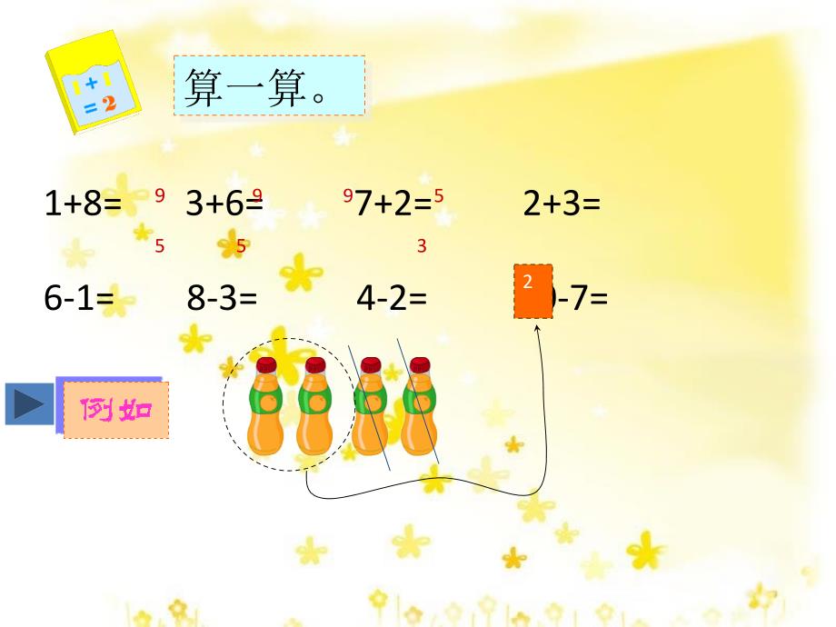 一年级上册数学课件－8.1 20以内不进位加法 冀教版_第2页