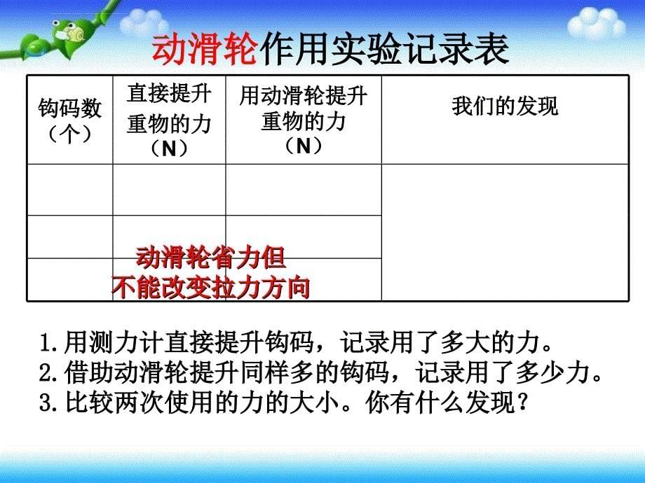 六年级上册科学课件－1.5定滑轮和动滑轮苏教版_第5页