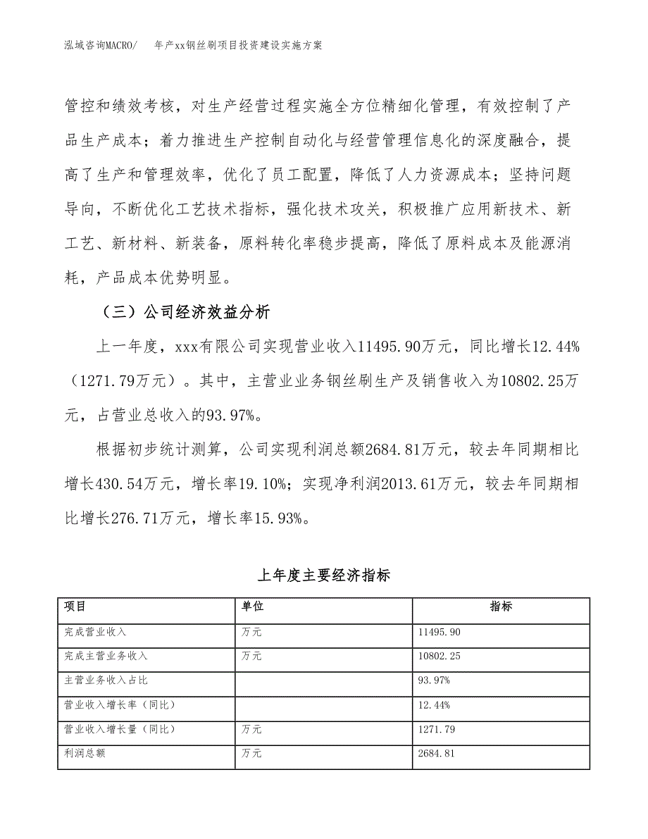 年产xx钢丝刷项目投资建设实施方案.docx_第3页