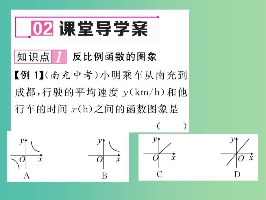 八年级数学下册 17.4.2 反比例函数的图像和性质课件 （新版）华东师大版_第5页