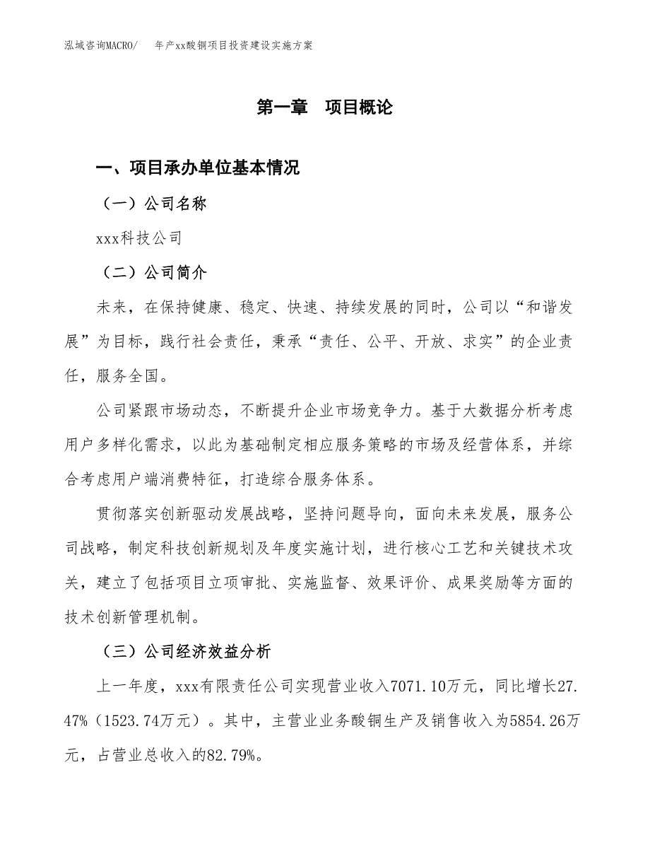 年产xx酸铜项目投资建设实施方案.docx_第3页