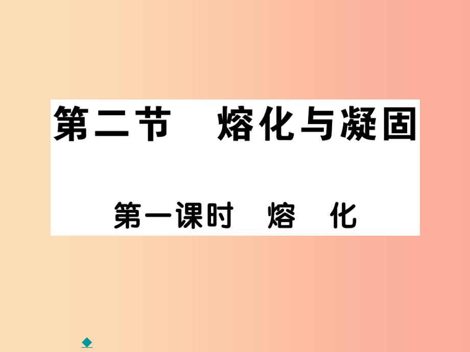 2019秋九年级物理全册第十二章第二节熔化与凝固第1课时熔化习题课件新版沪科版_第1页