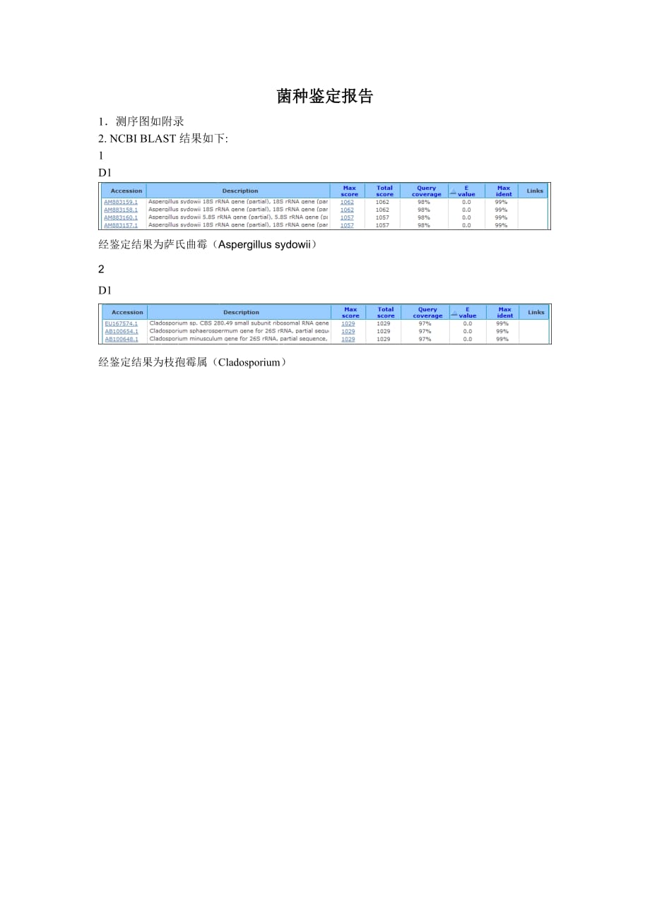 （精品文档）霉菌菌种鉴定_第1页