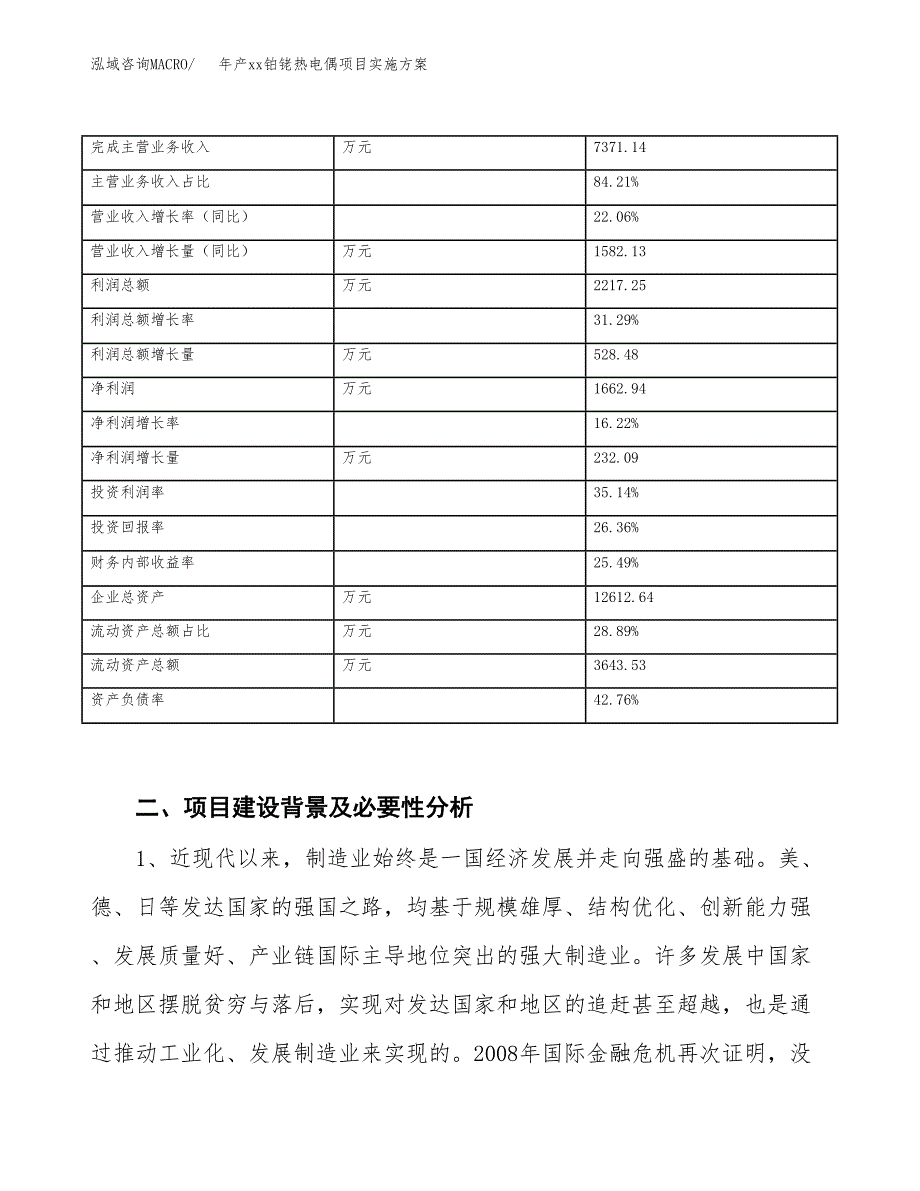 年产xx铂铑热电偶项目实施方案模板.docx_第3页