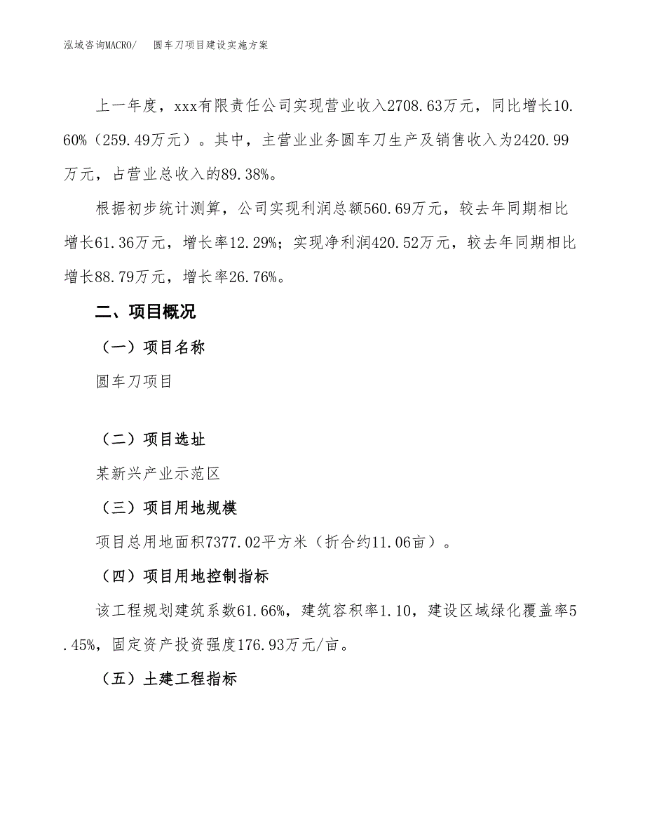 圆车刀项目建设实施方案.docx_第2页