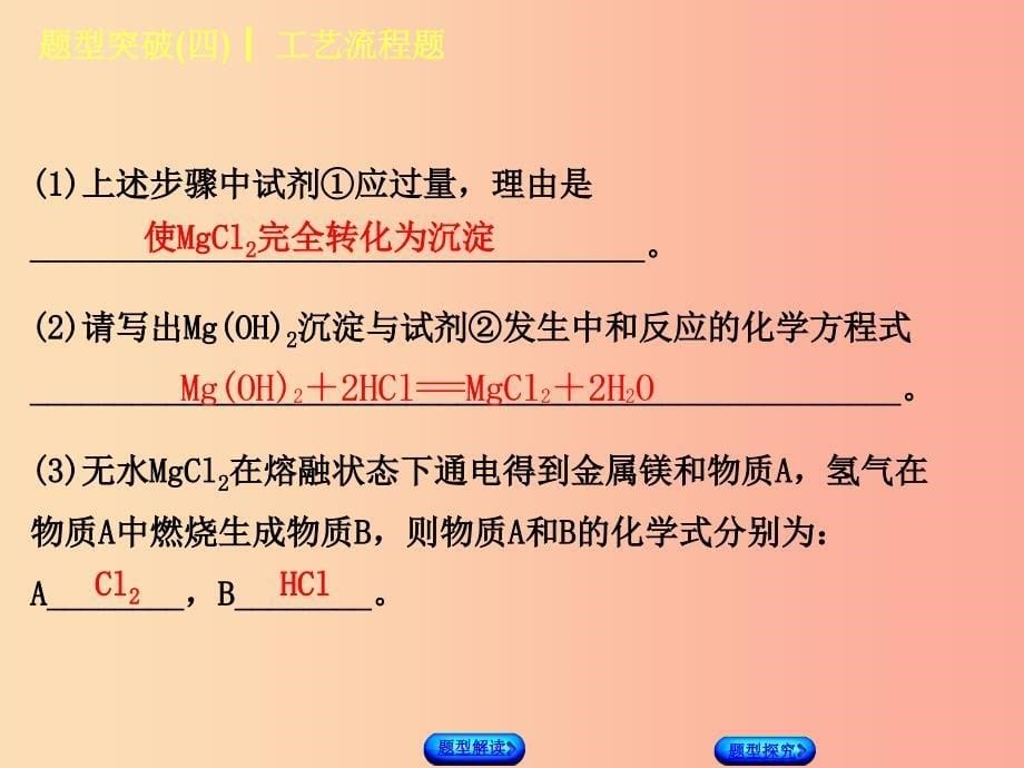 湖南省2019年中考化学复习 题型突破（四）工艺流程题课件_第5页