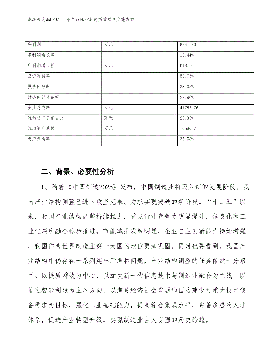 年产xxFRPP聚丙烯管项目实施方案模板.docx_第3页