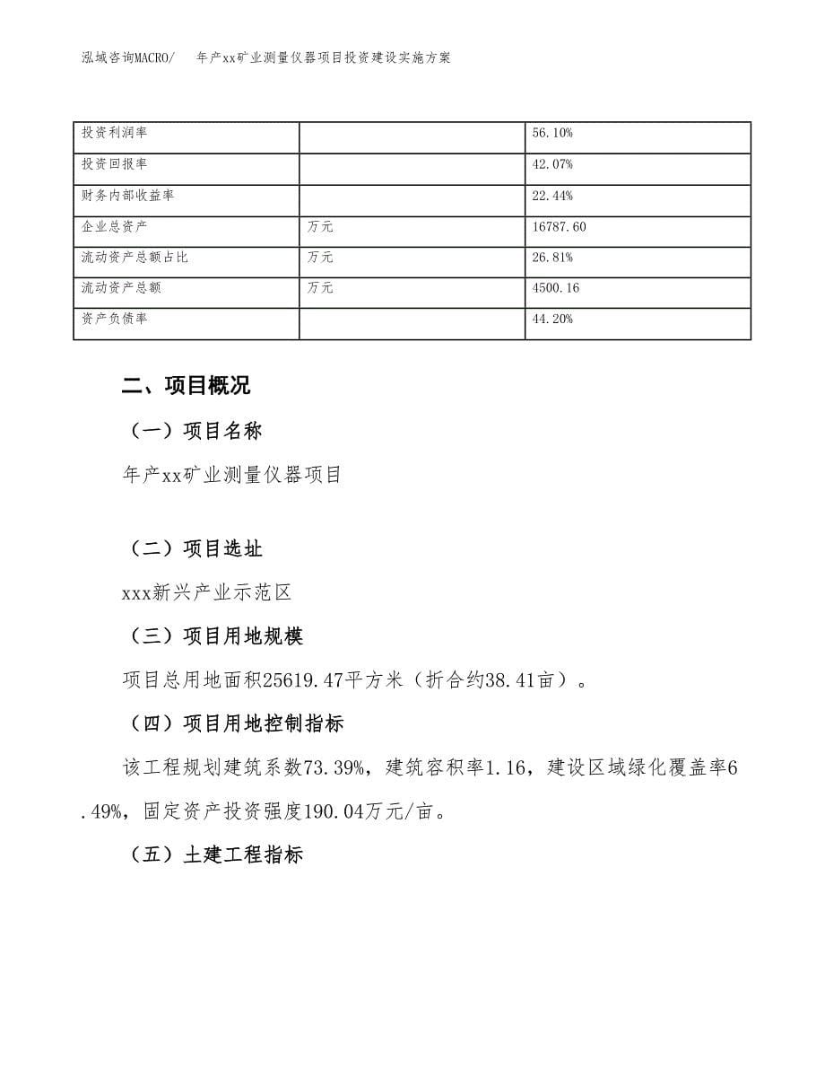 年产xx矿业测量仪器项目投资建设实施方案.docx_第5页