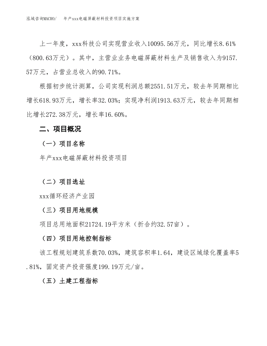 年产xxx电磁屏蔽材料投资项目实施方案.docx_第2页